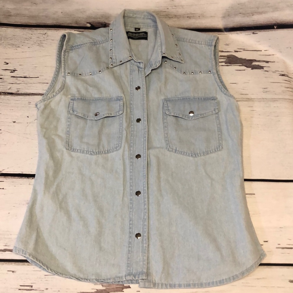 Denim button up shirt